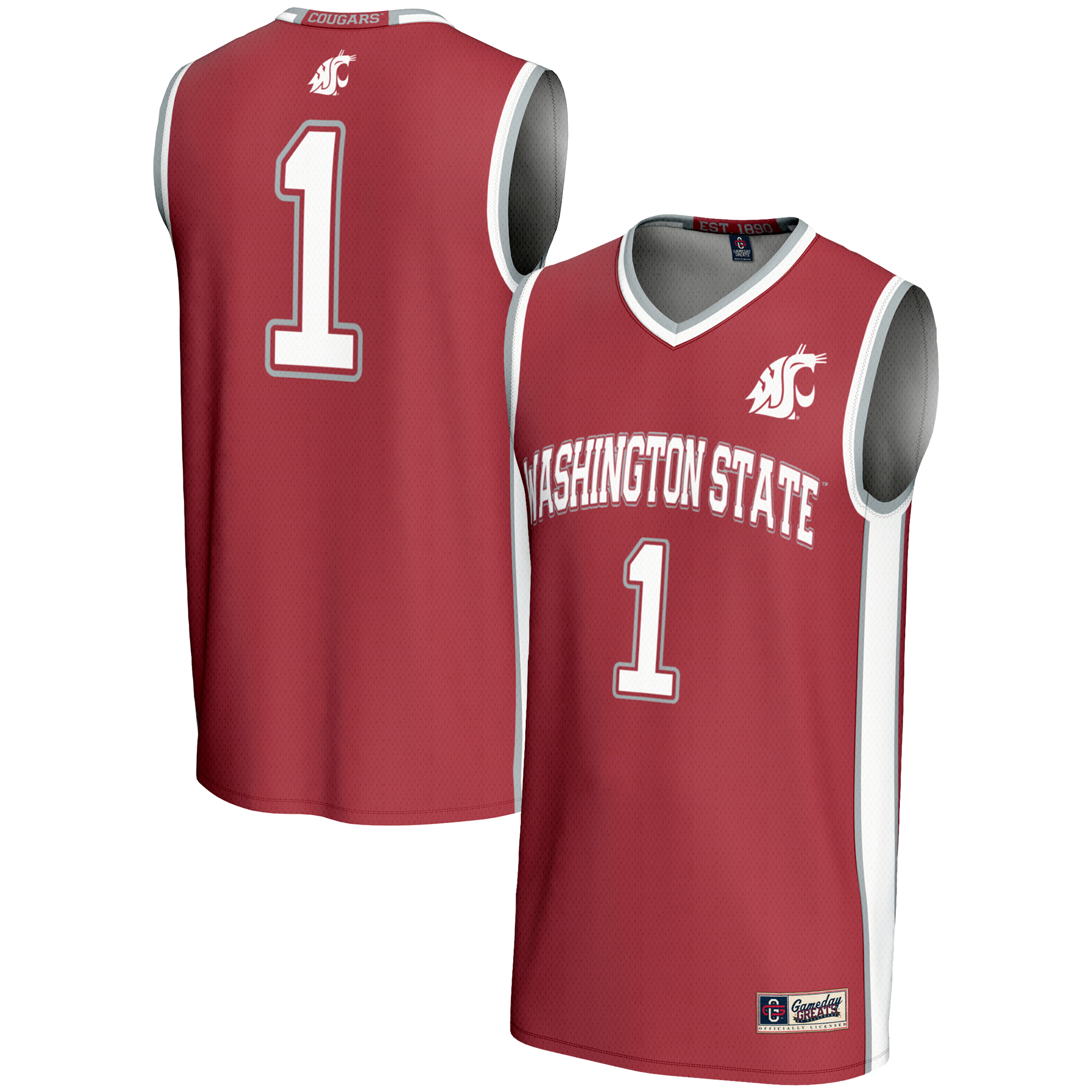 Male GameDay Greats #1 Crimson Washington State Cougars Lightweight Basketball Jersey Male GameDay Greats #1 Crimson Washington State Cougars Lightweight Basketball Jersey