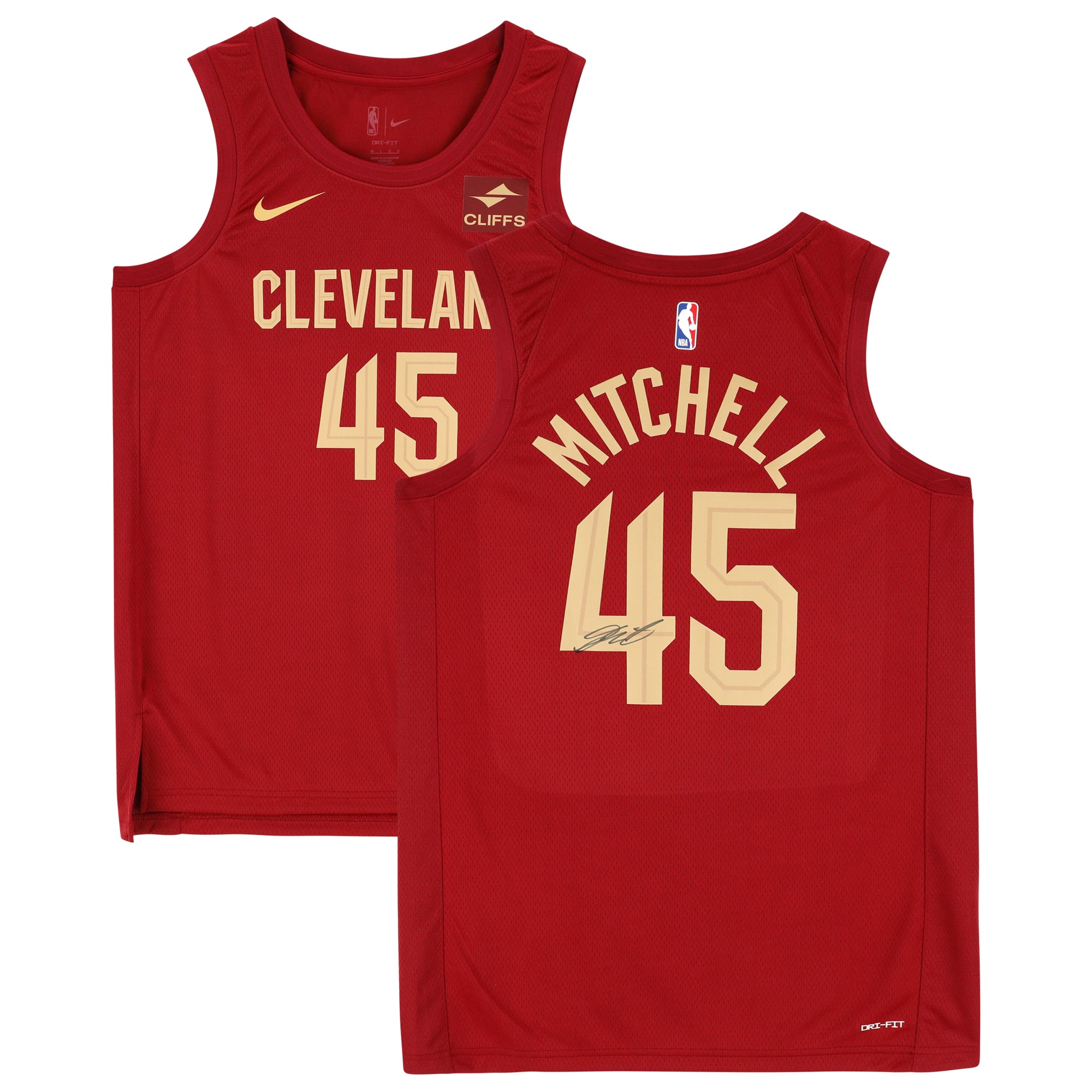 Camiseta Nike Icon Swingman autografiada de Donovan Mitchell de los Cleveland Cavaliers