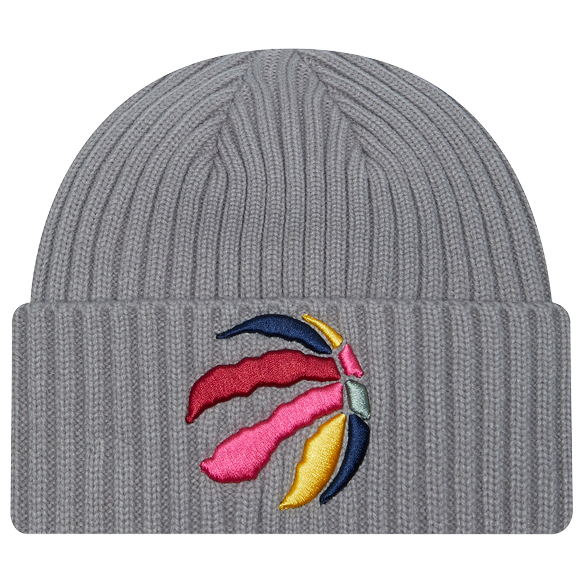 Men's New Era Gray Toronto Raptors Color Pack Cuffed Knit Hat