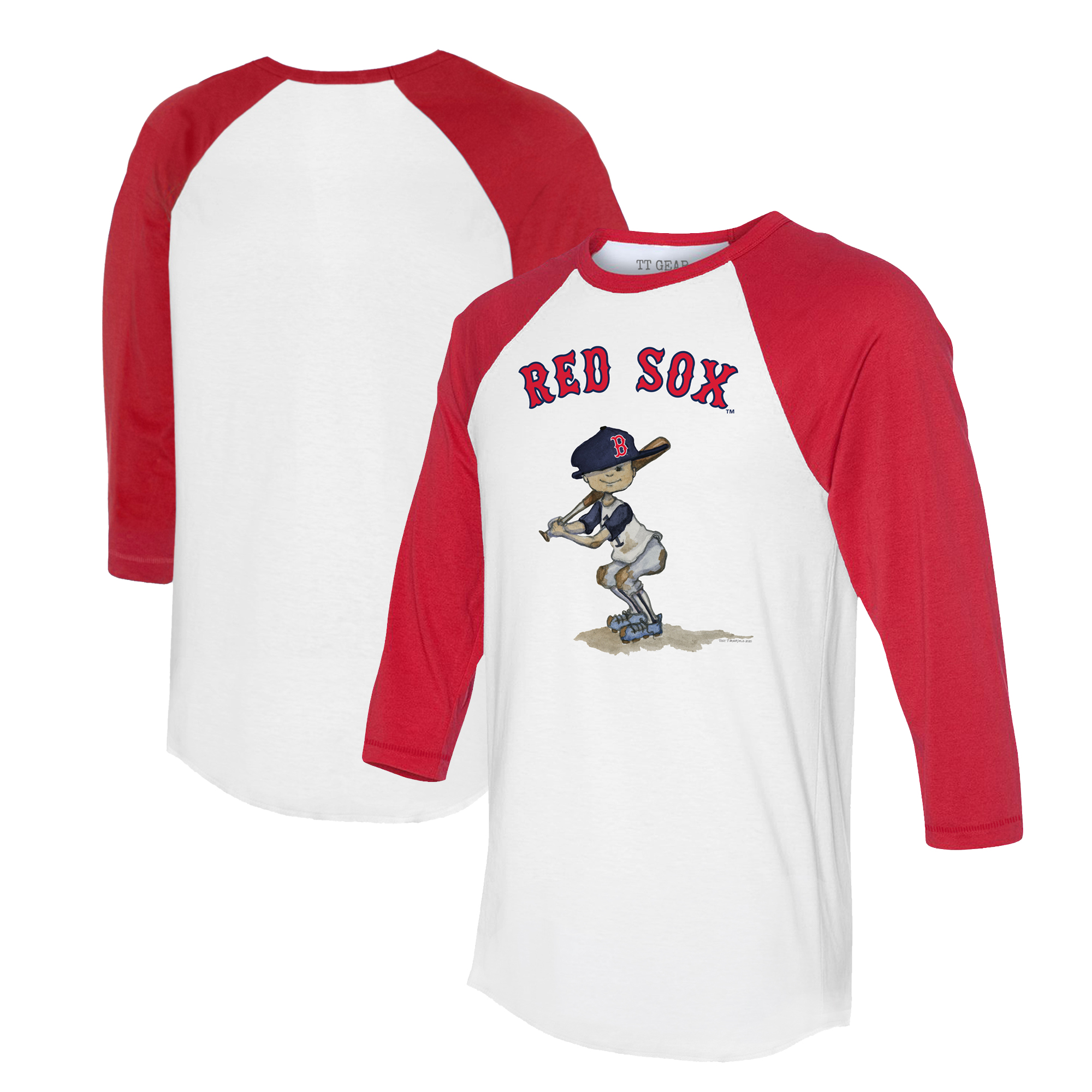 Women’s Tiny Turnip White/Red Boston Red Sox Slugger 3/4-Sleeve Raglan T-Shirt Women’s Tiny Turnip White/Red Boston Red Sox Slugger 3/4-Sleeve Raglan T-Shirt