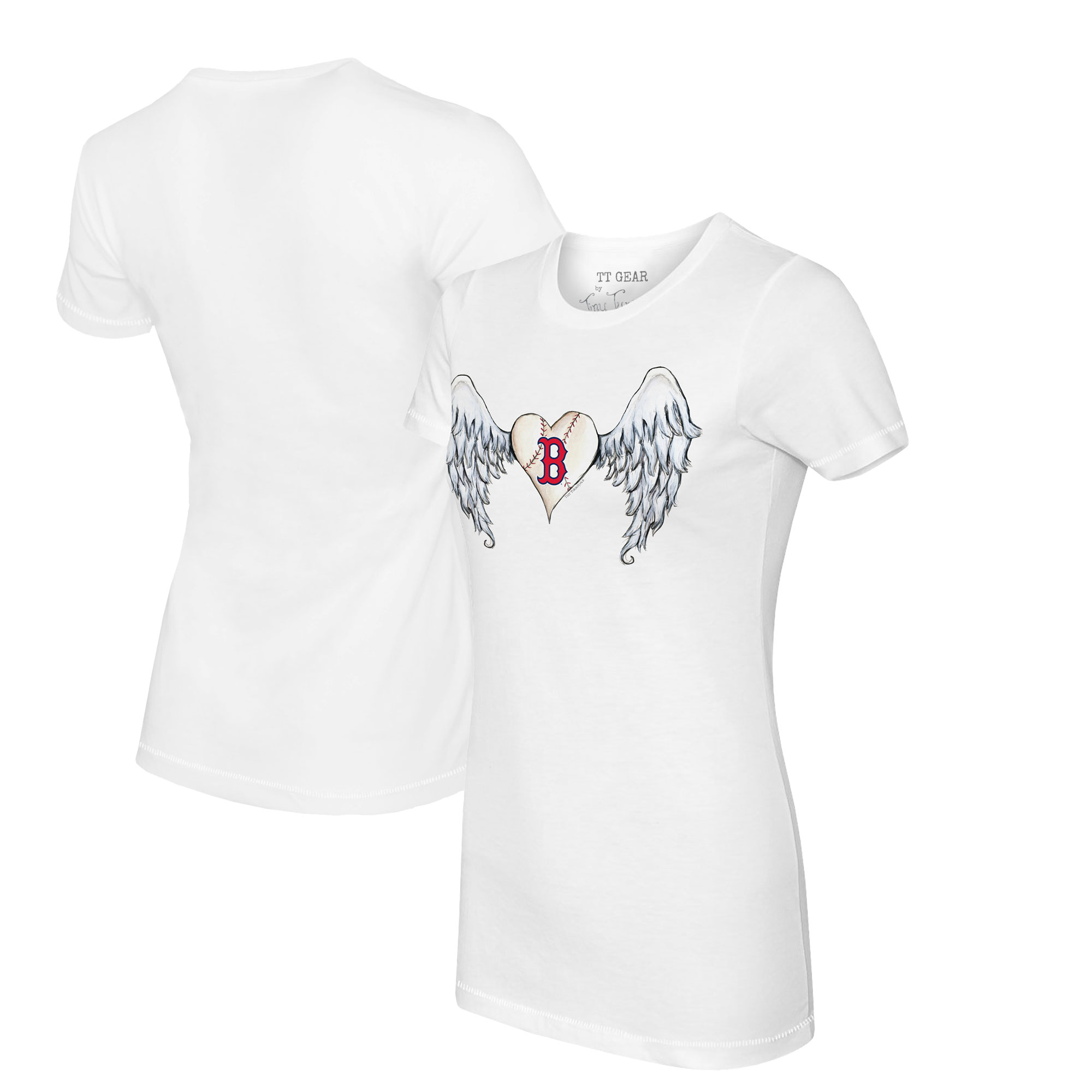Women’s Tiny Turnip White Boston Red Sox Angel Wings T-Shirt Women’s Tiny Turnip White Boston Red Sox Angel Wings T-Shirt