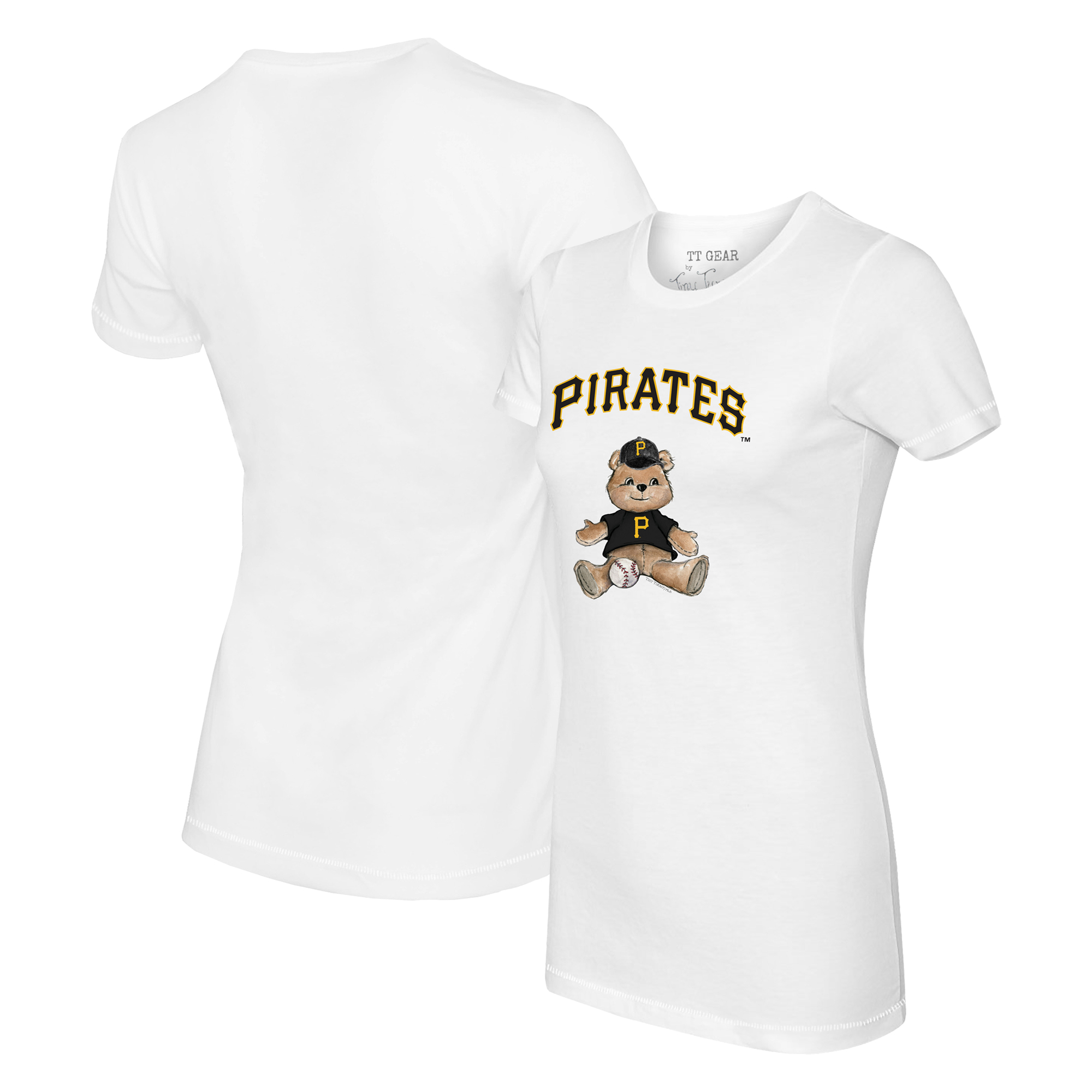 Women’s Tiny Turnip White Pittsburgh Pirates Teddy Boy T-Shirt Women’s Tiny Turnip White Pittsburgh Pirates Teddy Boy T-Shirt