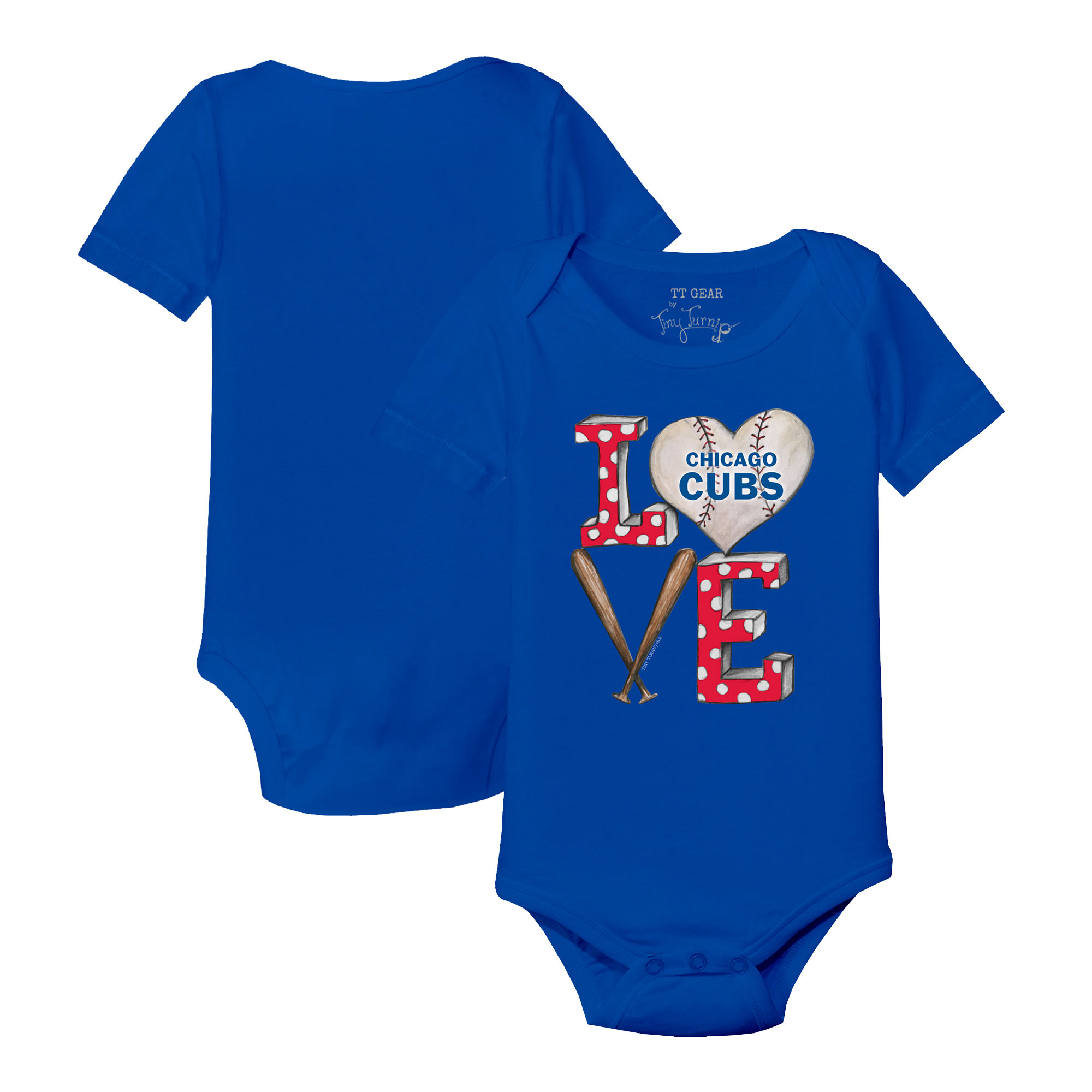 Infant Tiny Turnip Royal Chicago Cubs Baseball Love Bodysuit