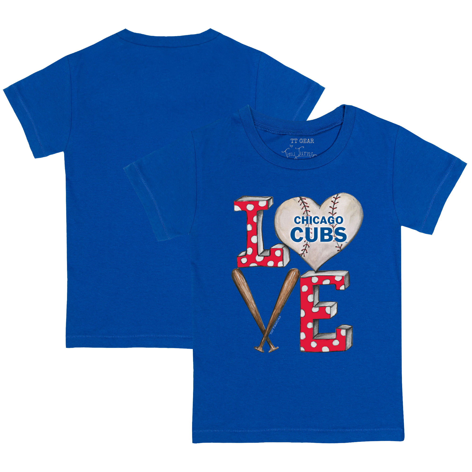 Infant Tiny Turnip Royal Chicago Cubs Baseball Love T-Shirt