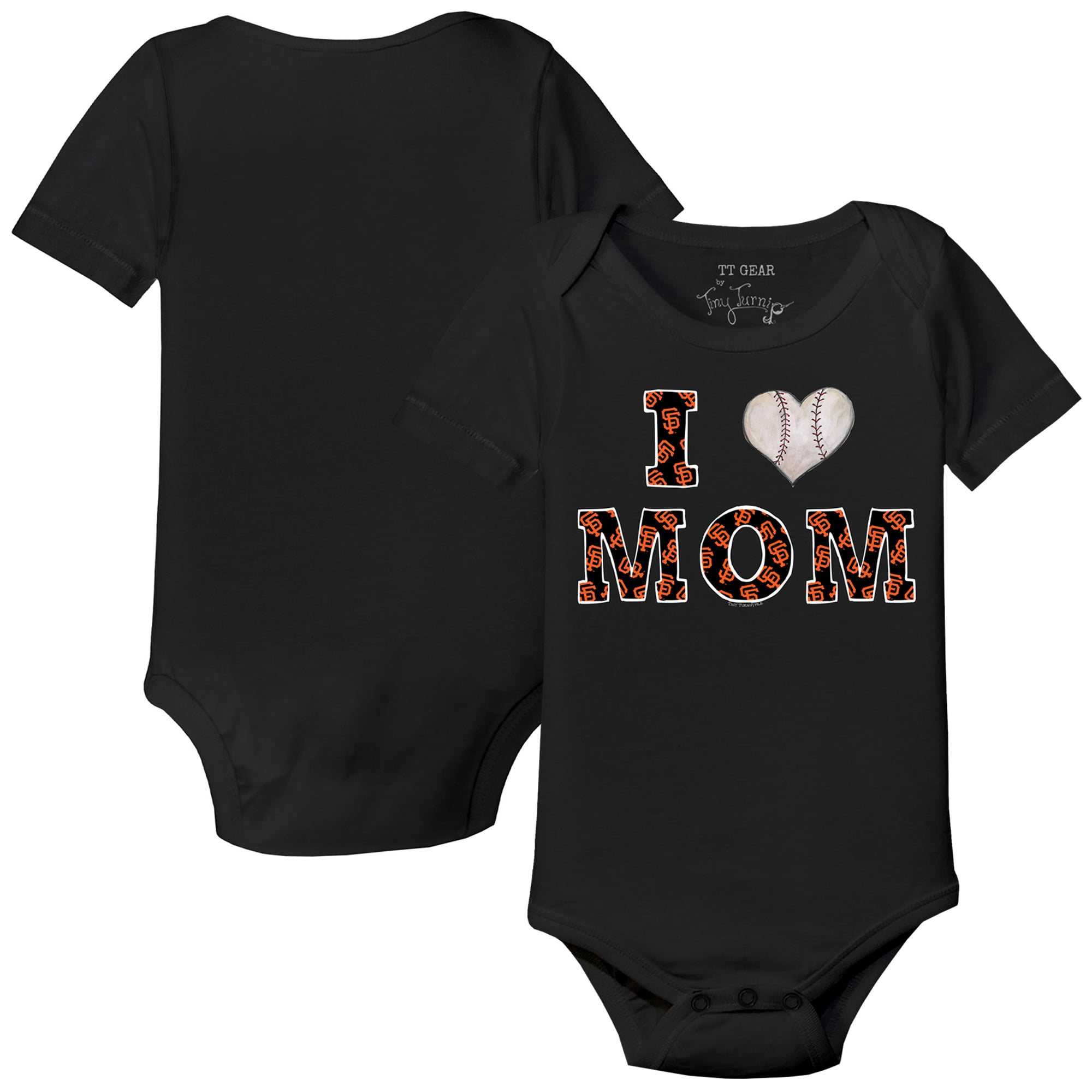 Infant Tiny Turnip Black San Francisco Giants I Love Mom Bodysuit
