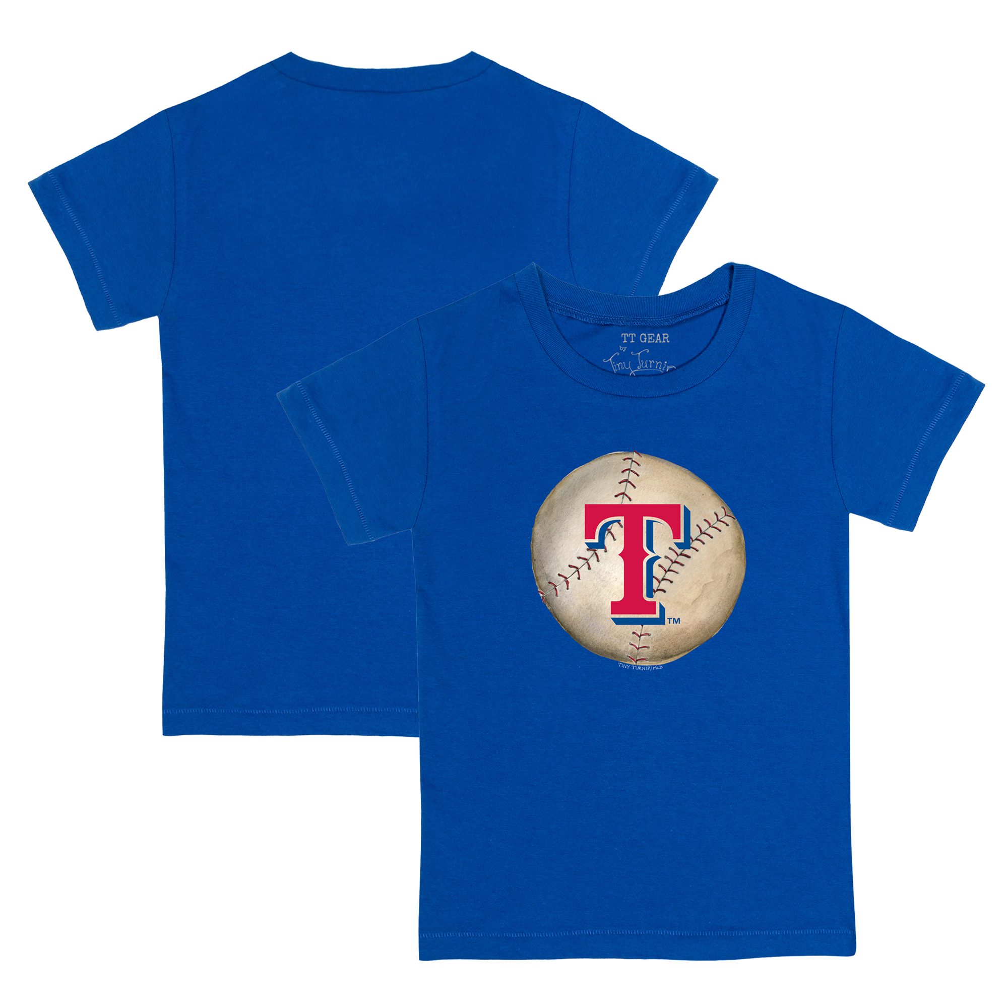 Infant Tiny Turnip Royal Texas Rangers Stitched Baseball T-Shirt