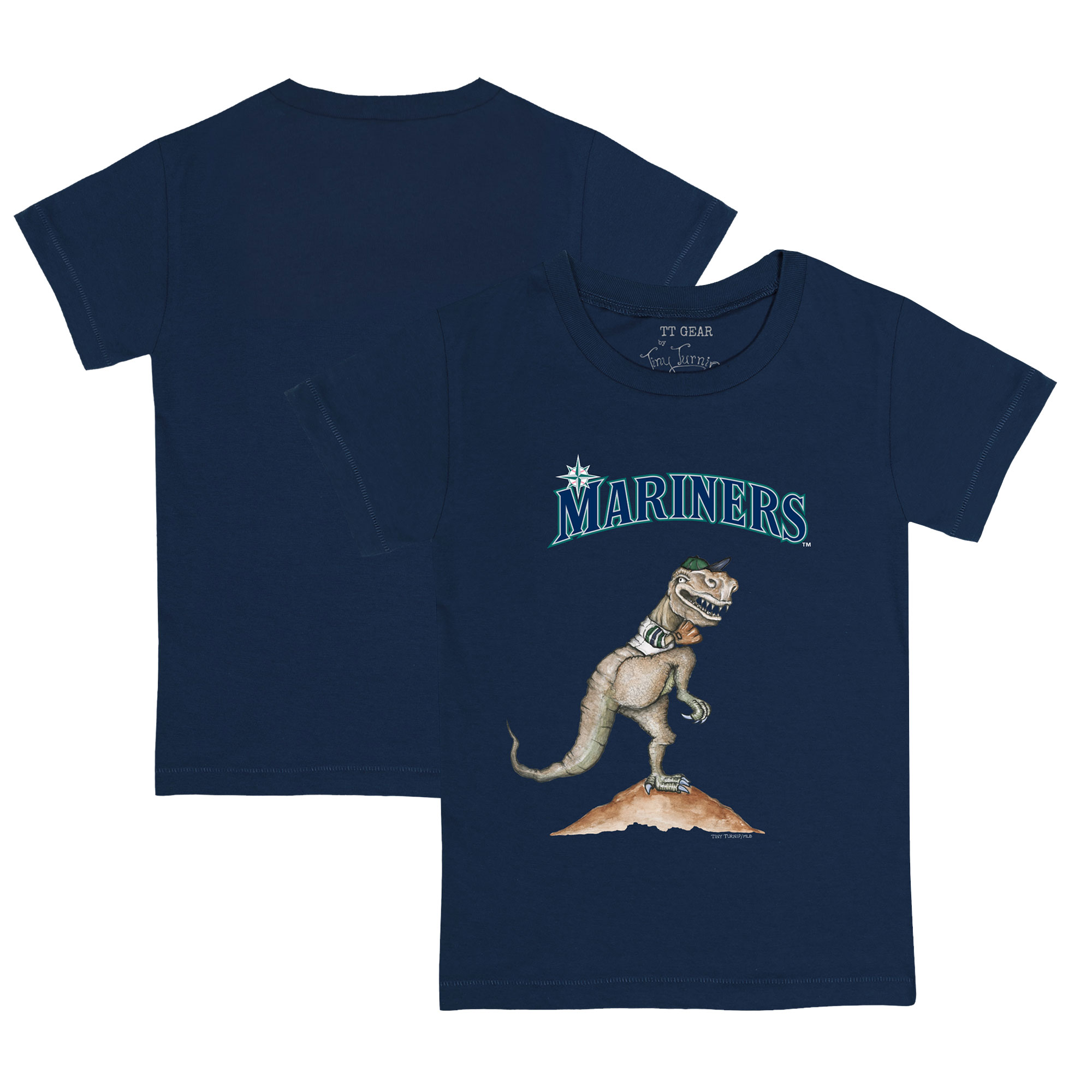 Toddler Tiny Turnip Navy Seattle Mariners TT Rex T-Shirt Toddler Tiny Turnip Navy Seattle Mariners TT Rex T-Shirt