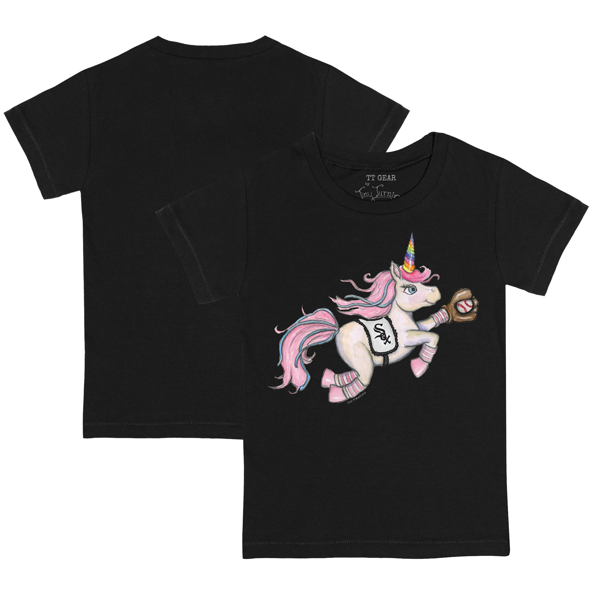 Toddler Tiny Turnip Black Chicago White Sox Unicorn T-Shirt Toddler Tiny Turnip Black Chicago White Sox Unicorn T-Shirt