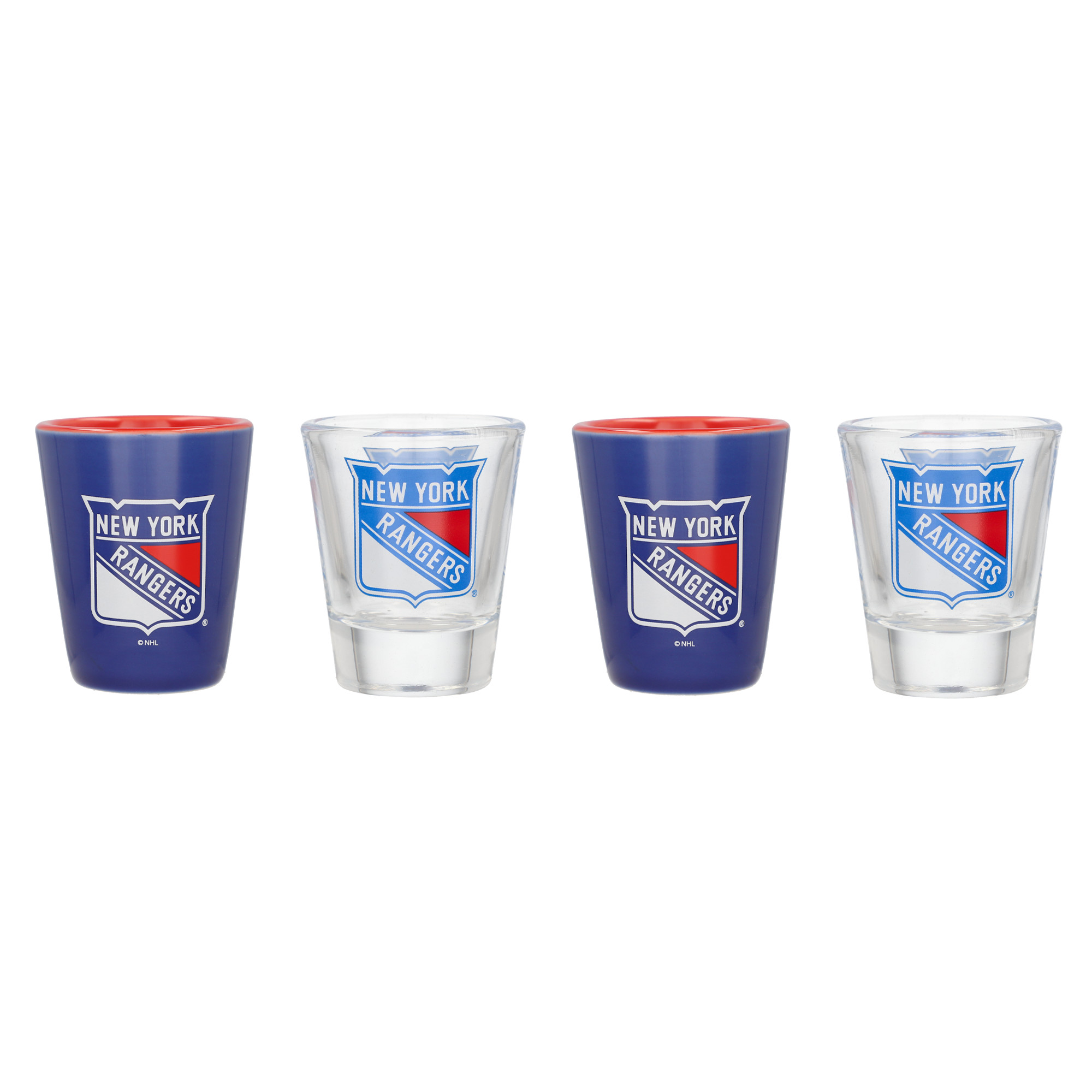 New York Rangers Four-Pack Shot Glass Set New York Rangers Four-Pack Shot Glass Set