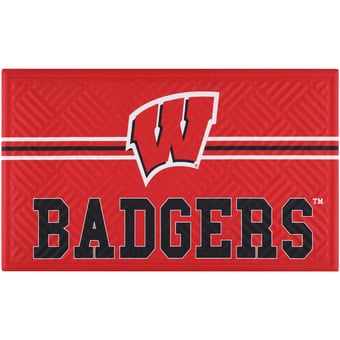 Wisconsin Badgers Embossed Door Mat