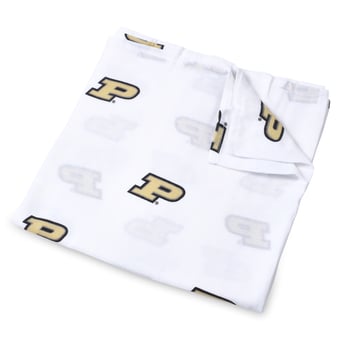 Infant Three Little Anchors White Purdue Boilermakers 47'' x 47'' Muslin Swaddle Blanket