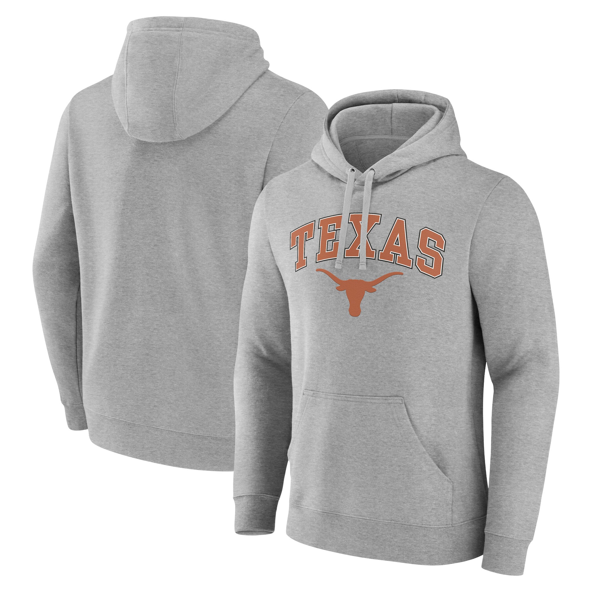 Men's Fanatics Heather Gray Texas Longhorns Campus Hoodie