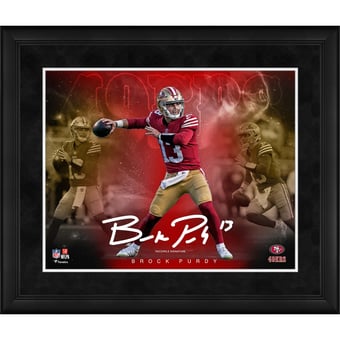Brock Purdy San Francisco 49ers Framed 16" x 20" Stars of the Game Collage - Facsimile Signature