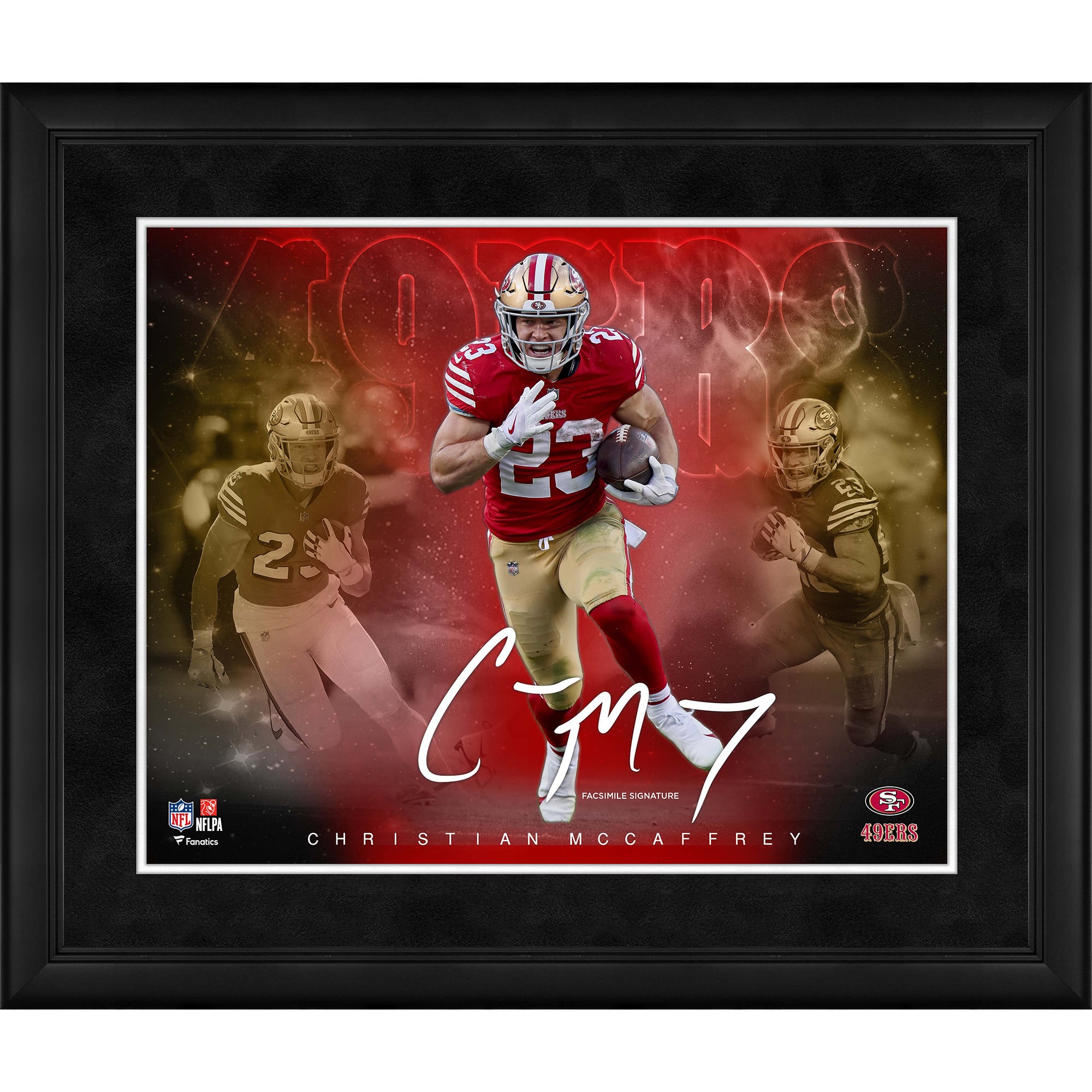 Christian McCaffrey San Francisco 49ers Framed 16" x 20" Stars of the Game Collage - Facsimile Signature