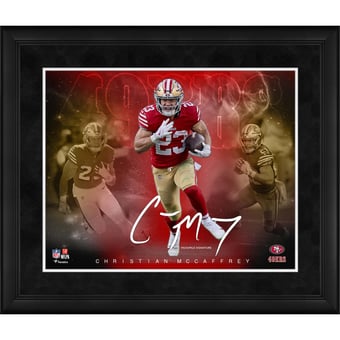 Christian McCaffrey San Francisco 49ers Framed 16" x 20" Stars of the Game Collage - Facsimile Signature