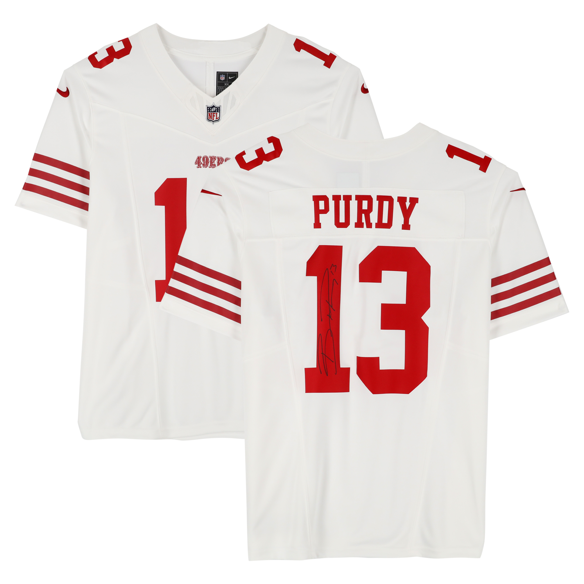 Brock Purdy San Francisco 49ers Autographed White Nike Limited Jersey