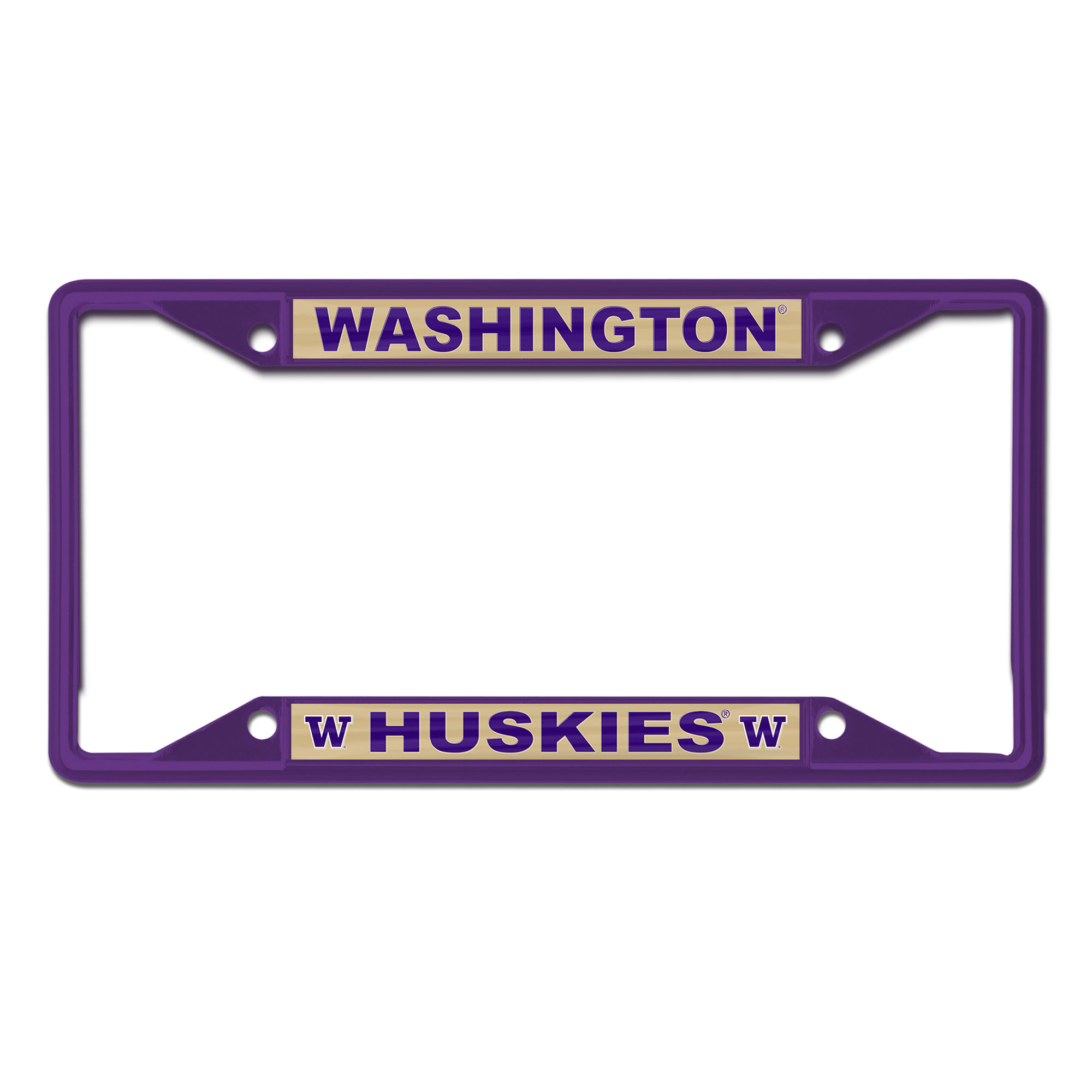 WinCraft Washington Huskies Chrome Colored License Plate Frame
