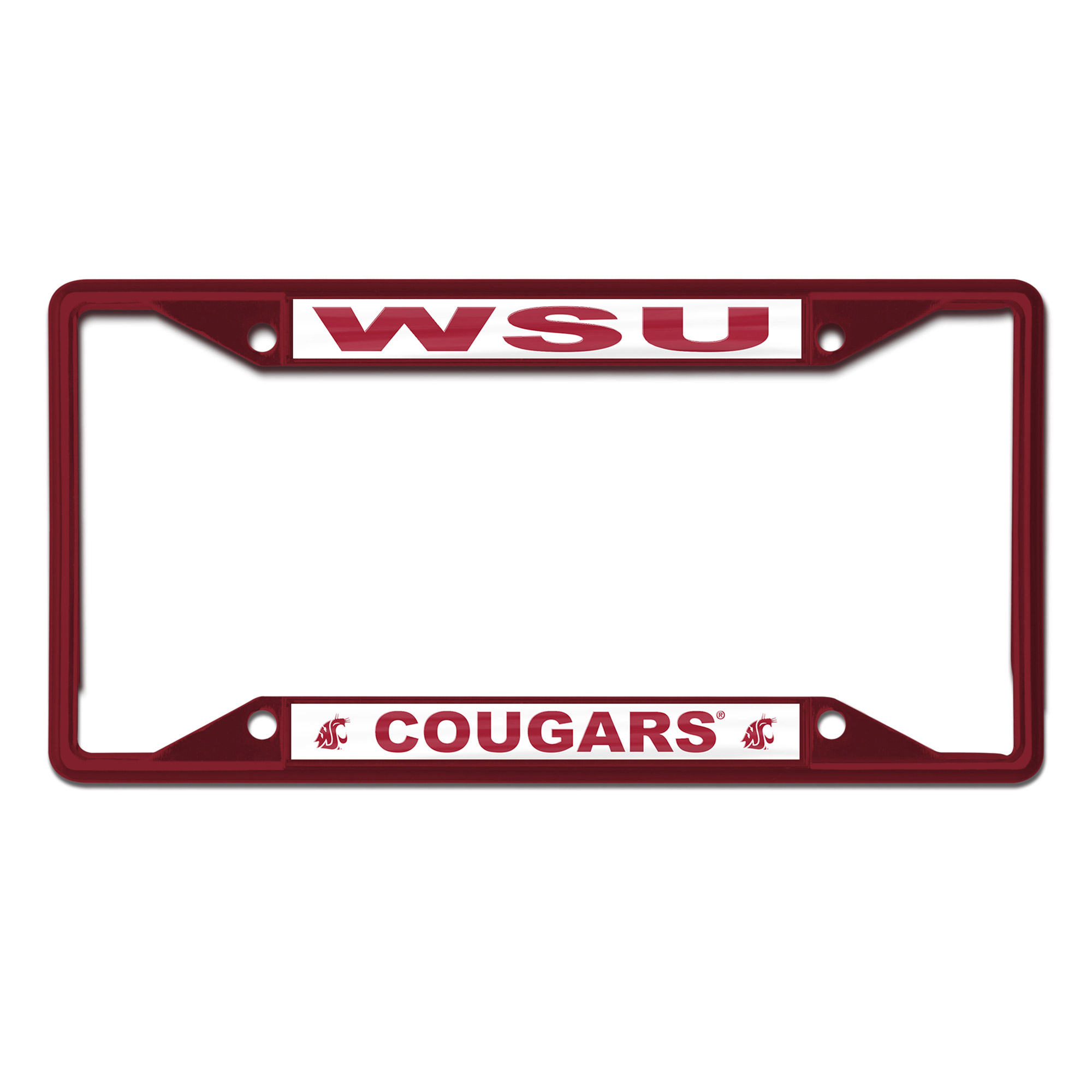 WinCraft Washington State Cougars Chrome Colored License Plate Frame