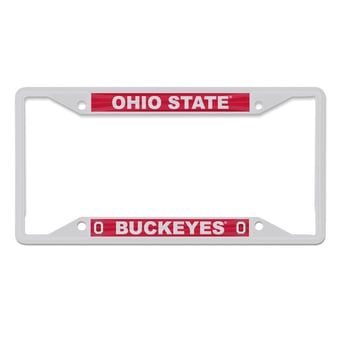 WinCraft Ohio State Buckeyes Chrome Color License Plate Frame