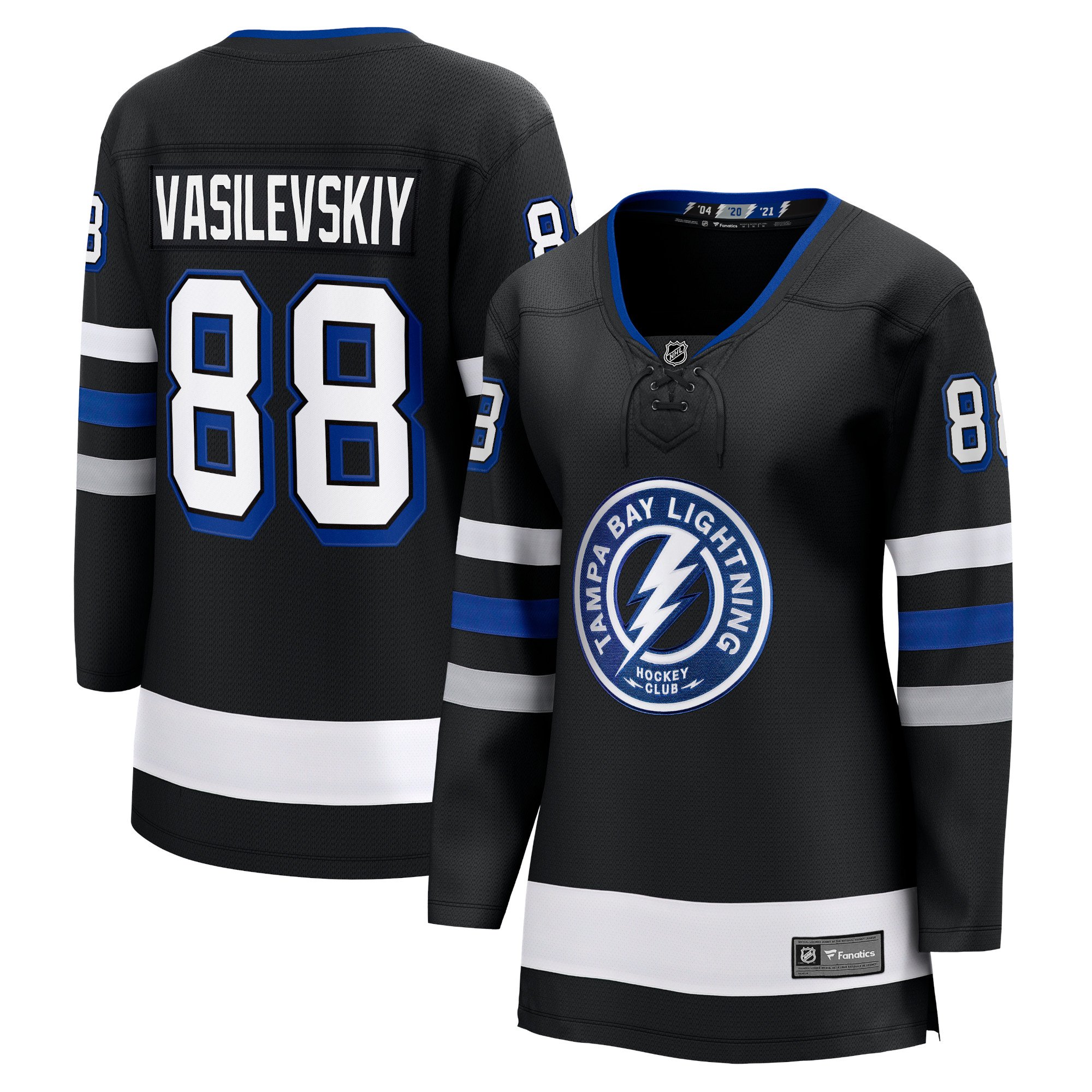 Women's Fanatics Andrei Vasilevskiy Black Tampa Bay Lightning Breakaway Jersey