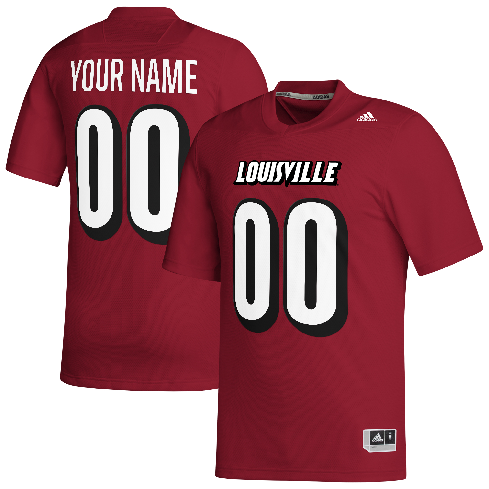 Men’s adidas Red Louisville Cardinals Custom Football Jersey Men’s adidas Red Louisville Cardinals Custom Football Jersey