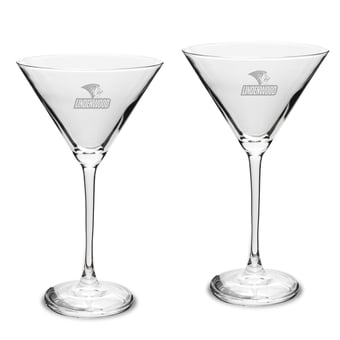 Lindenwood Lions Two-Piece Traditional 10oz. Martini Glass Set