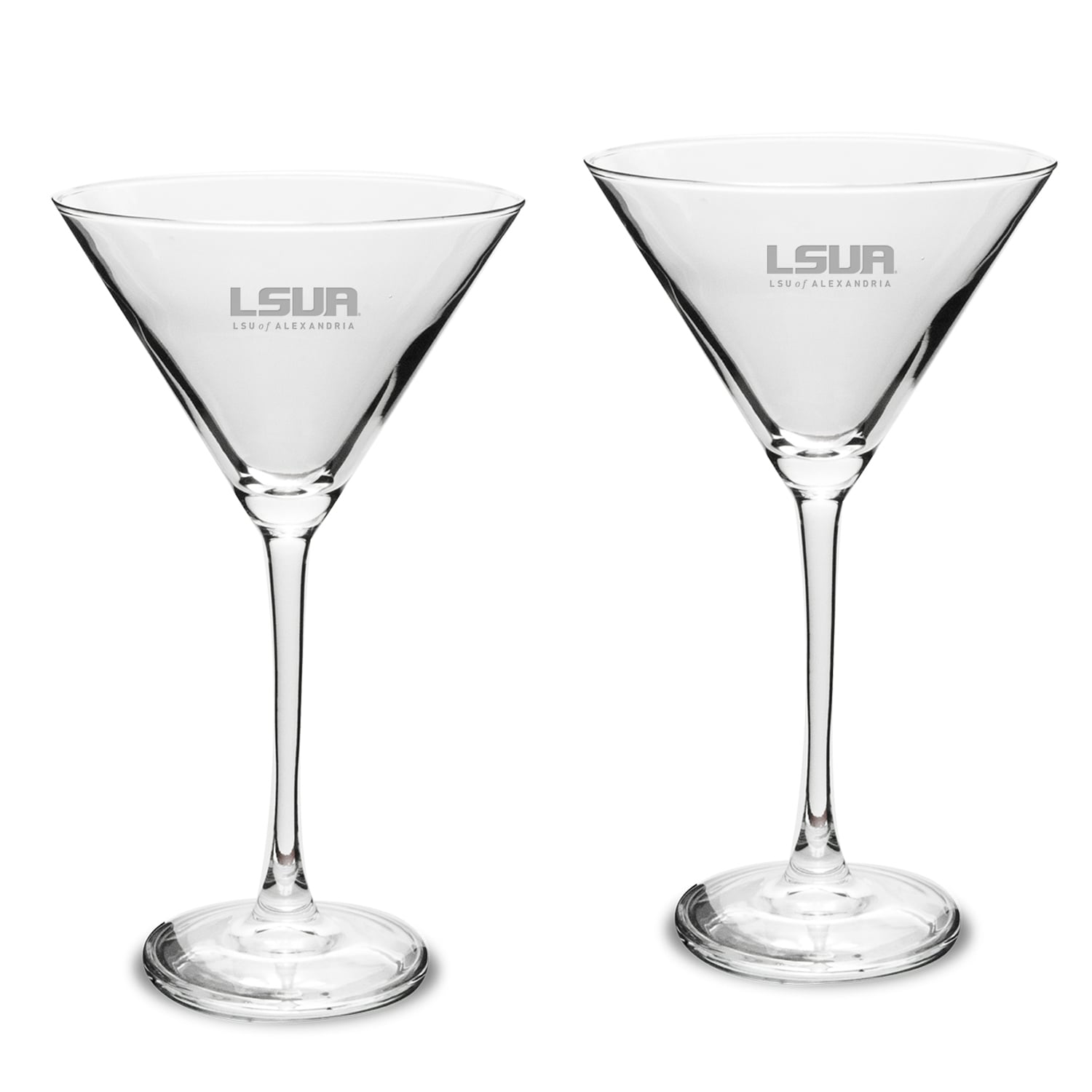 LSUA Generals Two-Piece Traditional 10oz. Martini Glass Set