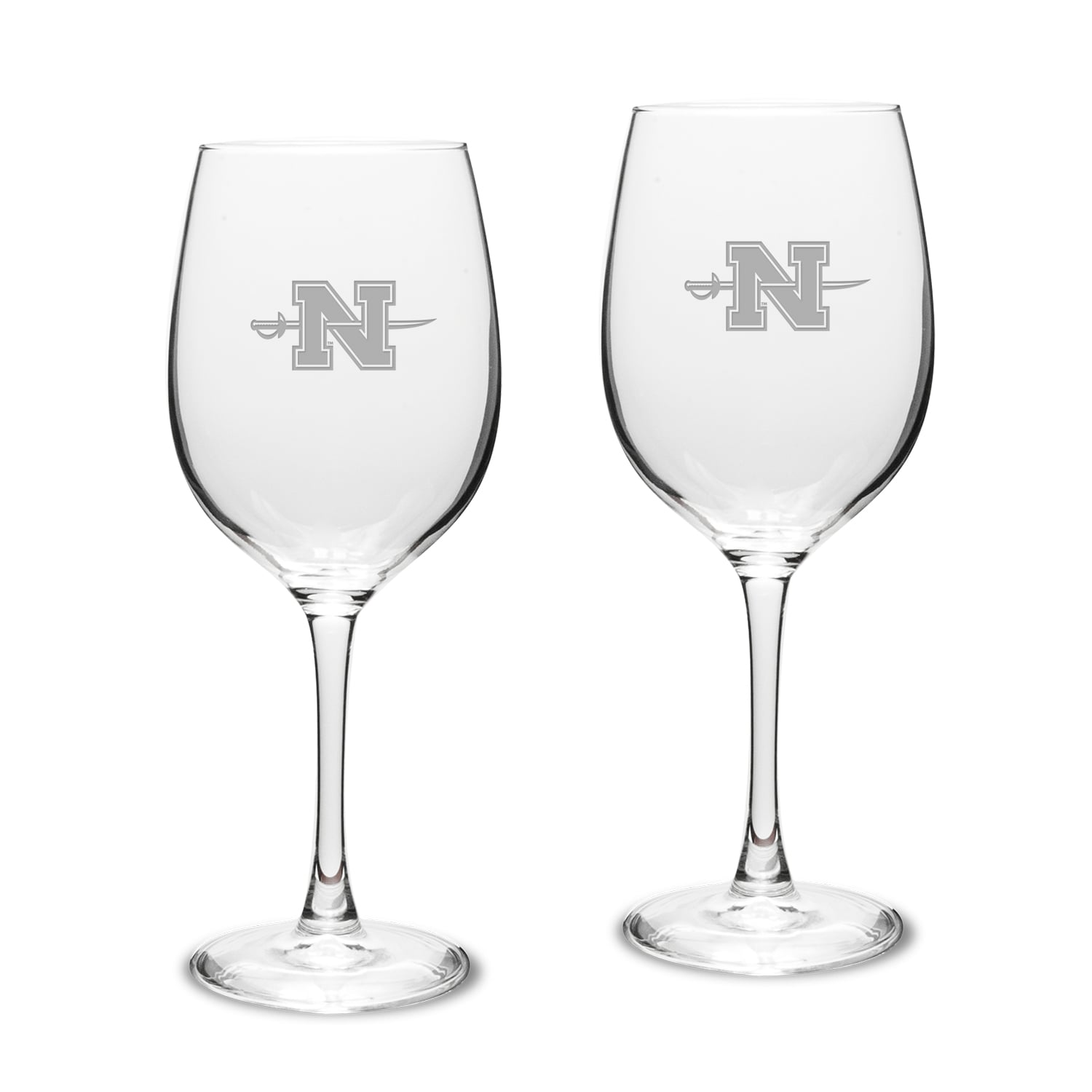 Nicholls State Colonels Two-Piece 16oz. Traditional White Wine Glass Set
