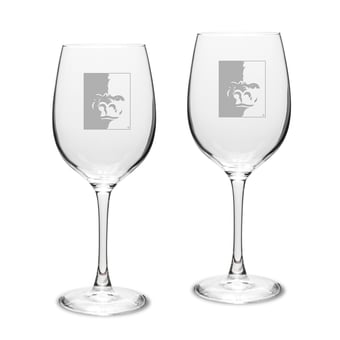 Pittsburg State Gorillas Two-Piece 16oz. Traditional White Wine Glass Set