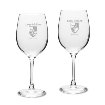 Lees-McRae Bobcats Two-Piece 16oz. Traditional White Wine Glass Set