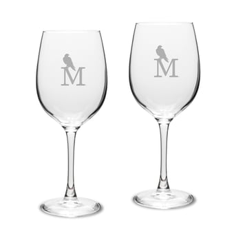 Montevallo Falcons Two-Piece 16oz. Traditional White Wine Glass Set