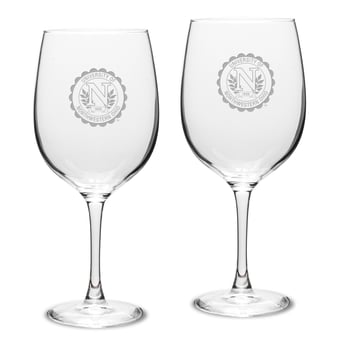 Northwestern Ohio Racers Two-Piece 19oz. Traditional Red Wine Glass Set