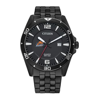 Men's Bucknell Bison Citizen Quartz Black-Tone Stainless Steel Watch