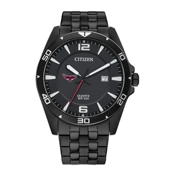 Men's Maryland Eastern Shore Hawks Citizen Quartz Black-Tone Stainless Steel Watch