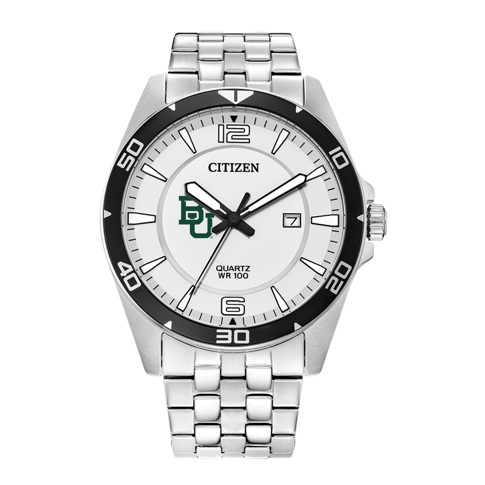 Men's Baylor Bears Citizen Quartz Stainless Steel Watch