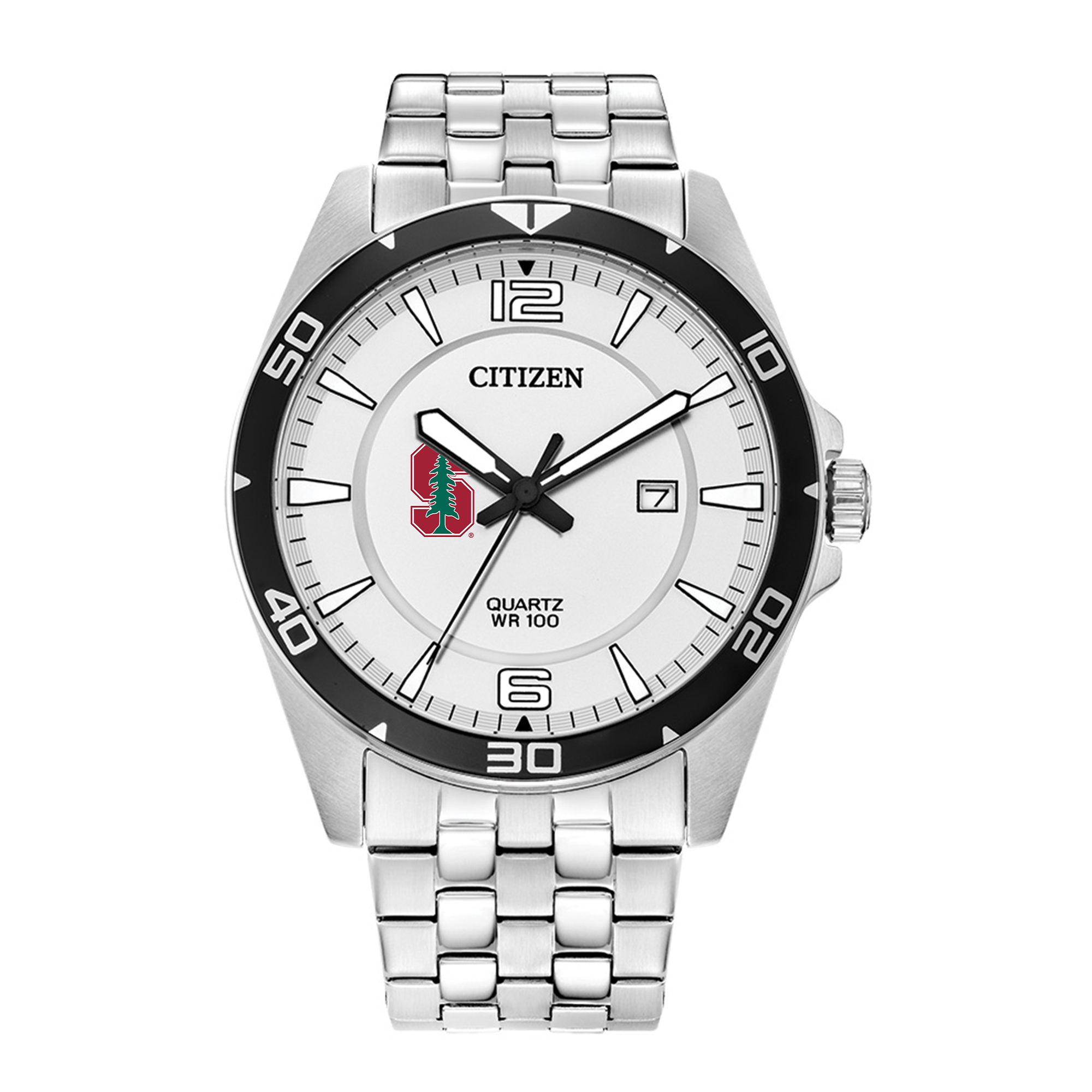 Men's Stanford Cardinal Citizen Quartz Stainless Steel Watch