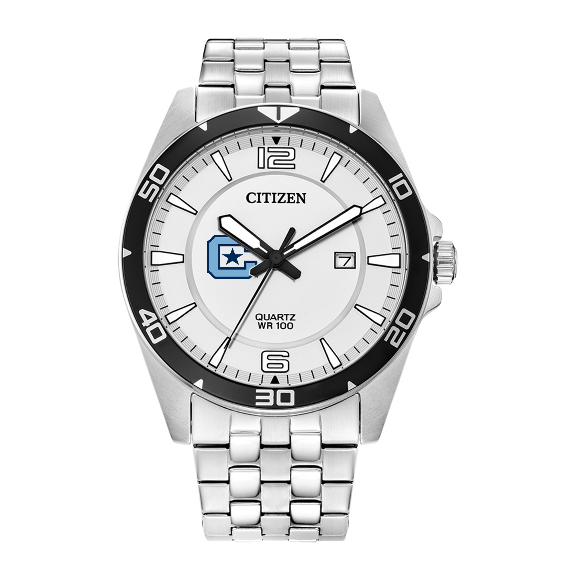 Men's Citadel Bulldogs Citizen Quartz Stainless Steel Watch