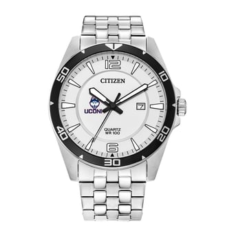 Men's UConn Huskies Citizen Quartz Stainless Steel Watch