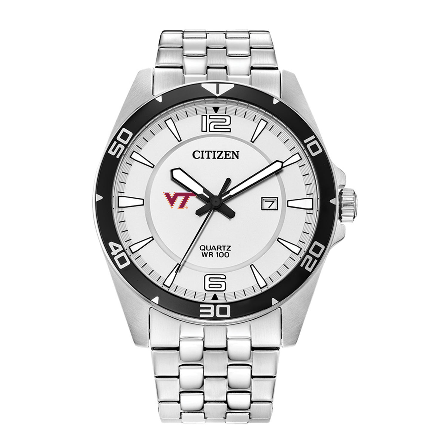 Men's Virginia Tech Hokies Citizen Quartz Stainless Steel Watch