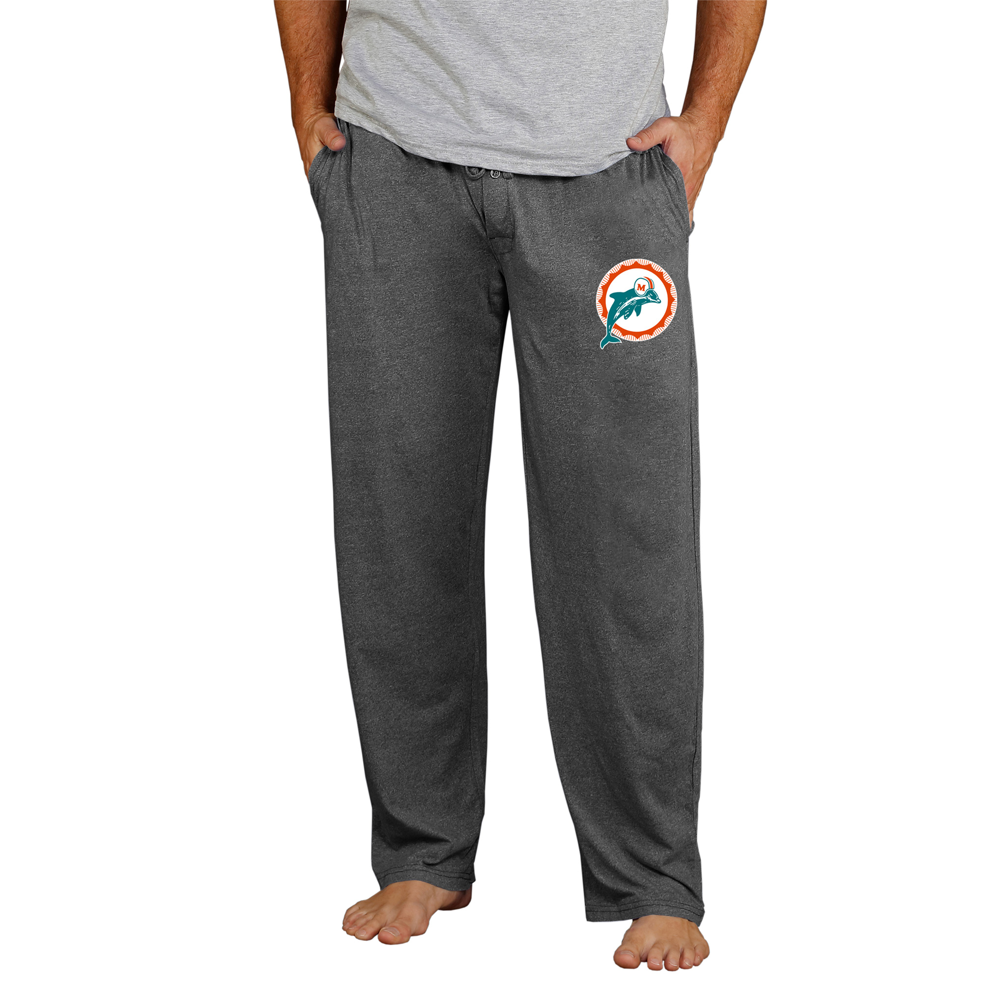 Men's Concepts Sport Charcoal Miami Dolphins Retro Quest Knit Pants
