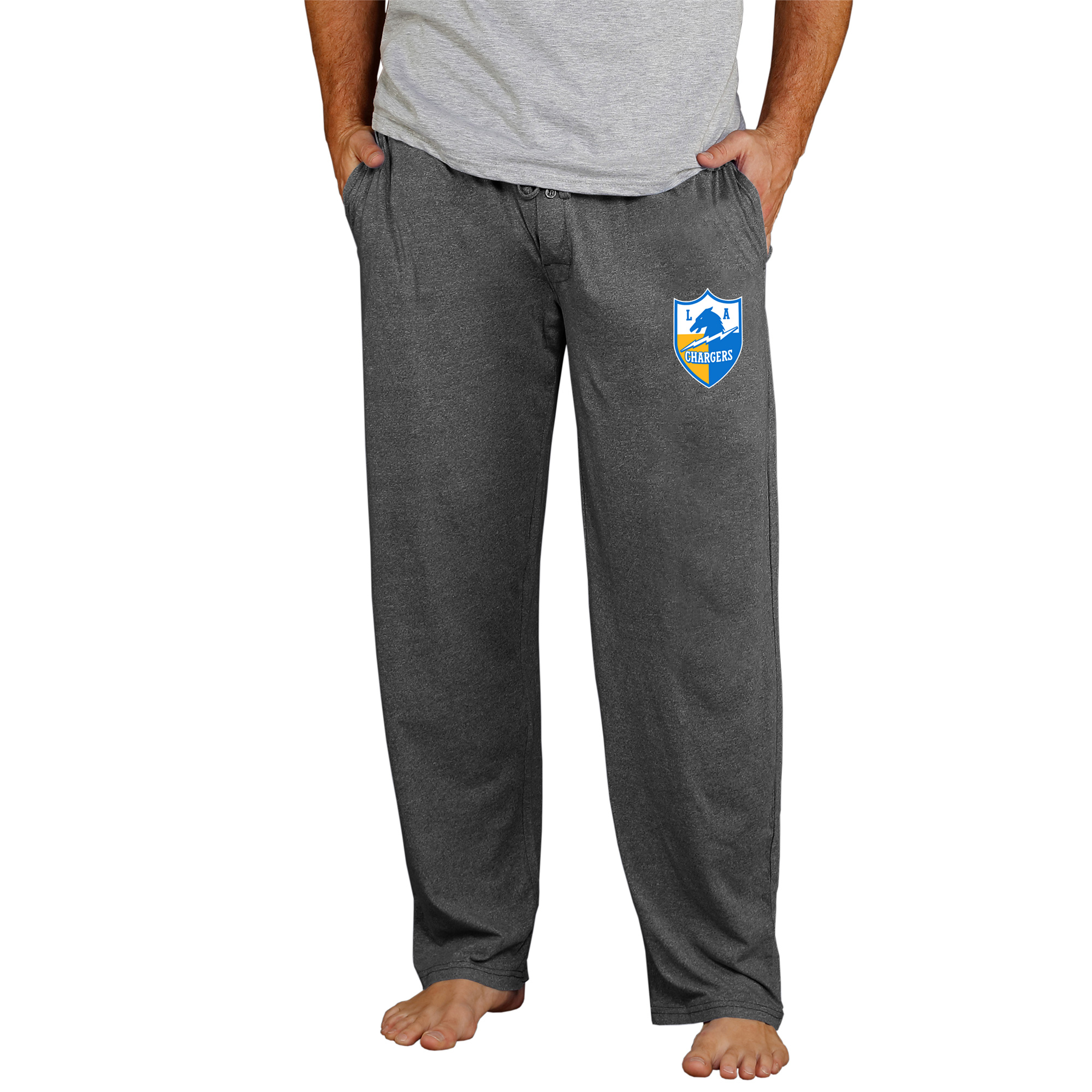 Men's Concepts Sport Charcoal Los Angeles Chargers Retro Quest Knit Pants