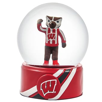 Wisconsin Badgers 100mm Mascot Glass Water Globe