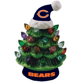 Chicago Bears 8" Light Up Ceramic LED Christmas Tree
