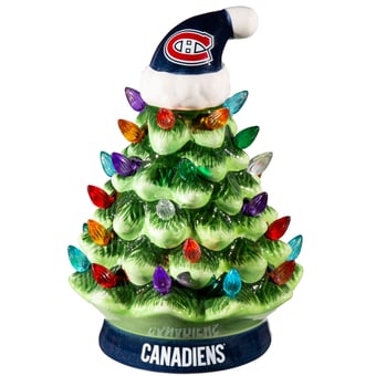 "Montreal Canadiens 8"" Light Up Ceramic LED Christmas Tree"