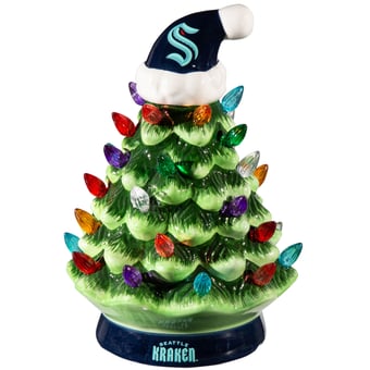 Seattle Kraken 8" Light Up Ceramic LED Christmas Tree