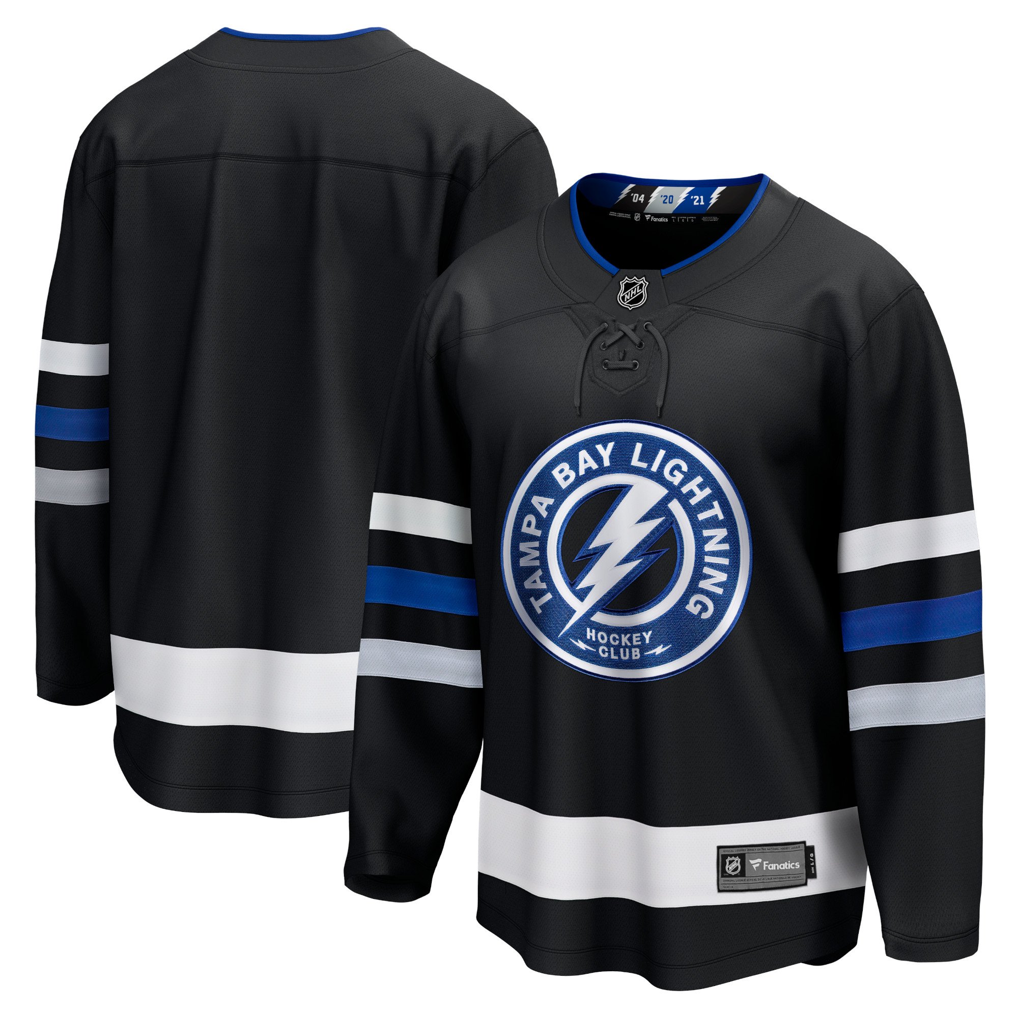 Men's Fanatics Black Tampa Bay Lightning Alternate Breakaway Jersey