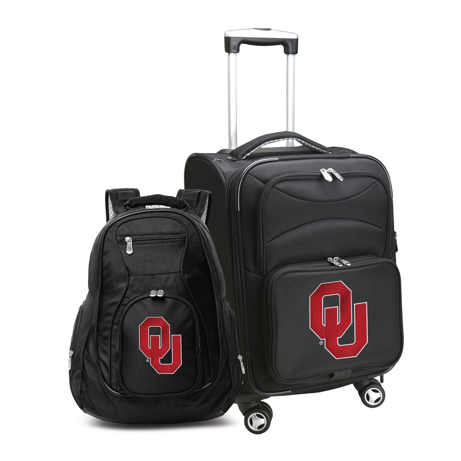 MOJO Black Oklahoma Sooners Softside Carry-On & Backpack Set