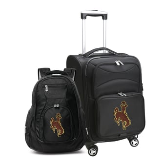 MOJO Black Wyoming Cowboys Softside Carry-On & Backpack Set