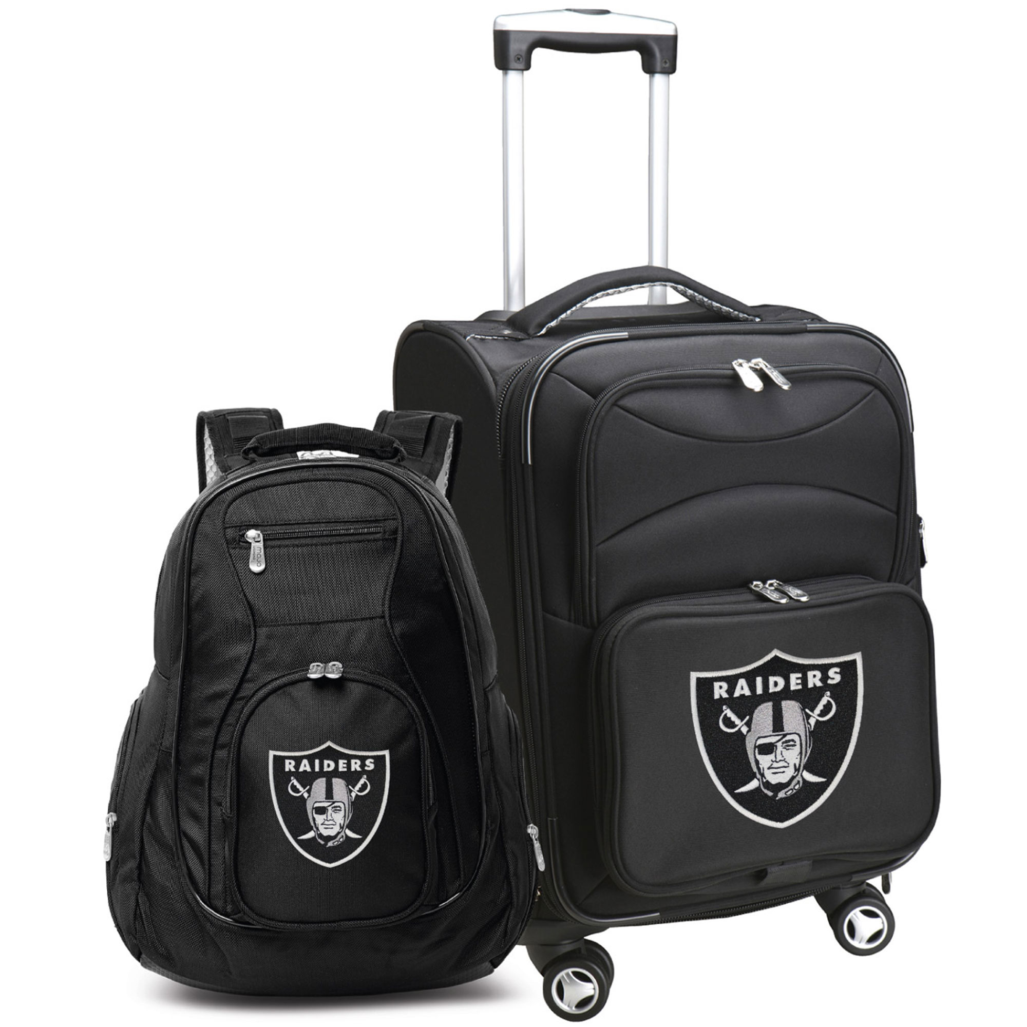 MOJO Black Las Vegas Raiders Softside Carry-On & Backpack Set