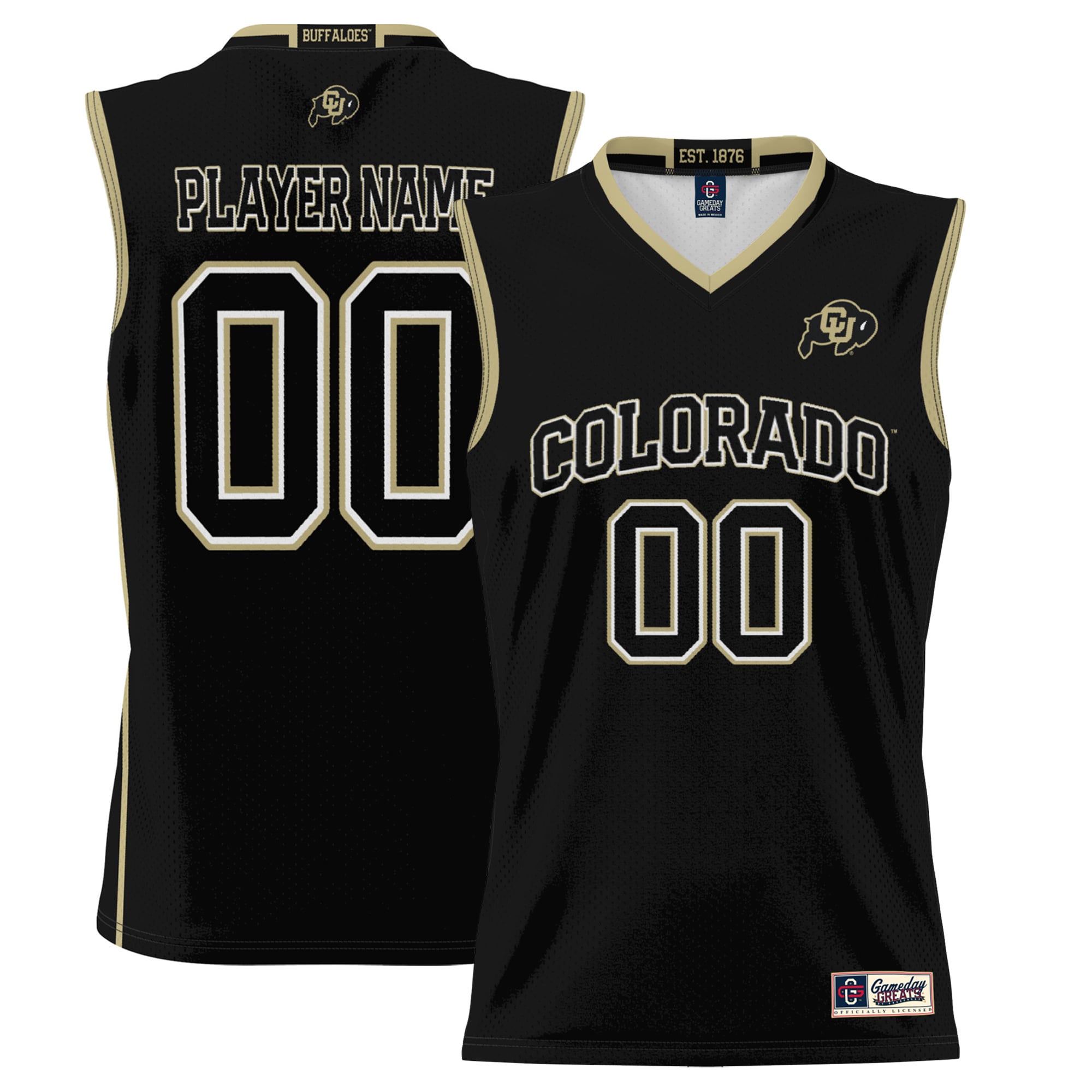 Youth GameDay Greats  Black Colorado Buffaloes NIL Pick-A-Player Lightweight Men's Basketball Jersey